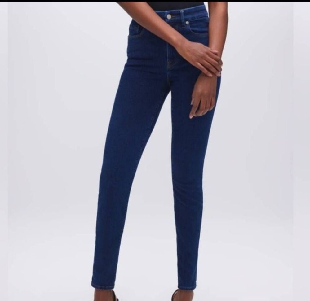 Good American Always Fits Good Waist Skinny Jean Blue 821 Sz 6-12
